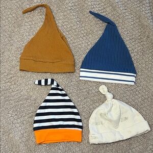Set of Four Baby Hats in Various Colors